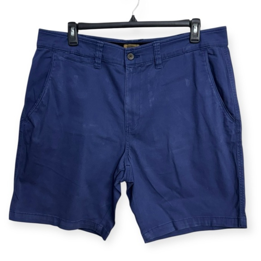 The Foundry Supply Co. Blue Flat Front Shorts